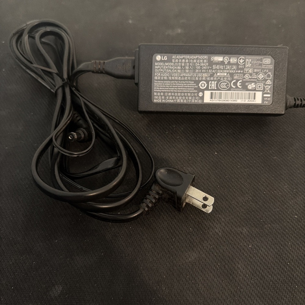 OEM LG 25V 1.52A DA-38A25 Power Adapter Charger for LG SN6Y Wireless Sound Bar